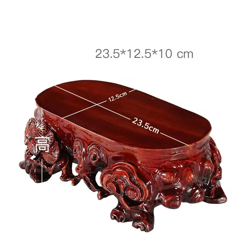 Wooden Display Stand - Multi-Purpose for Tea Sets, Bonsai Plants, Vases, Buddha Statues & Incense Burners | Decorative Shelf