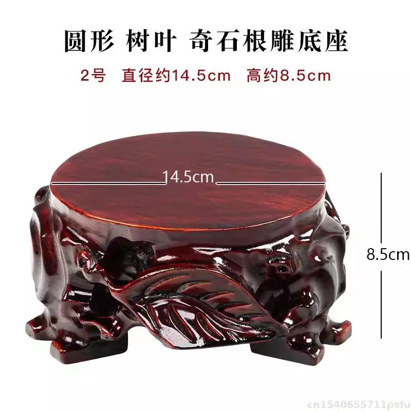 Wooden Display Stand - Multi-Purpose for Tea Sets, Bonsai Plants, Vases, Buddha Statues & Incense Burners | Decorative Shelf