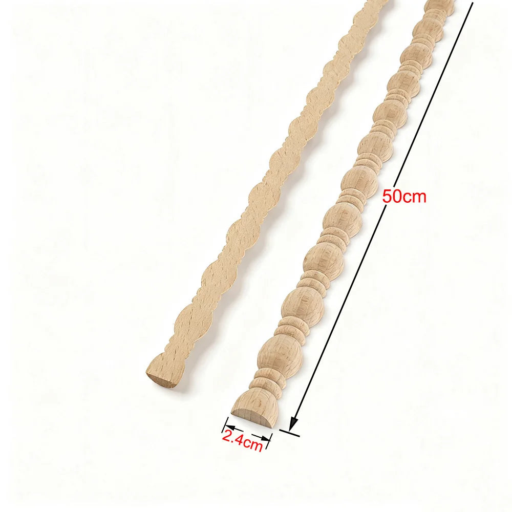 Wood Figurines Wood Applique Wood Decal Onlay Wood Carving Lines Carved Exquisite Natural Long Wooden Furniture Decor Lines Stra
