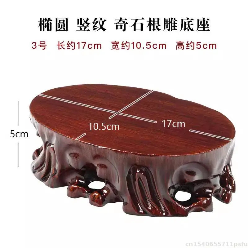 Wooden Display Stand - Multi-Purpose for Tea Sets, Bonsai Plants, Vases, Buddha Statues & Incense Burners | Decorative Shelf