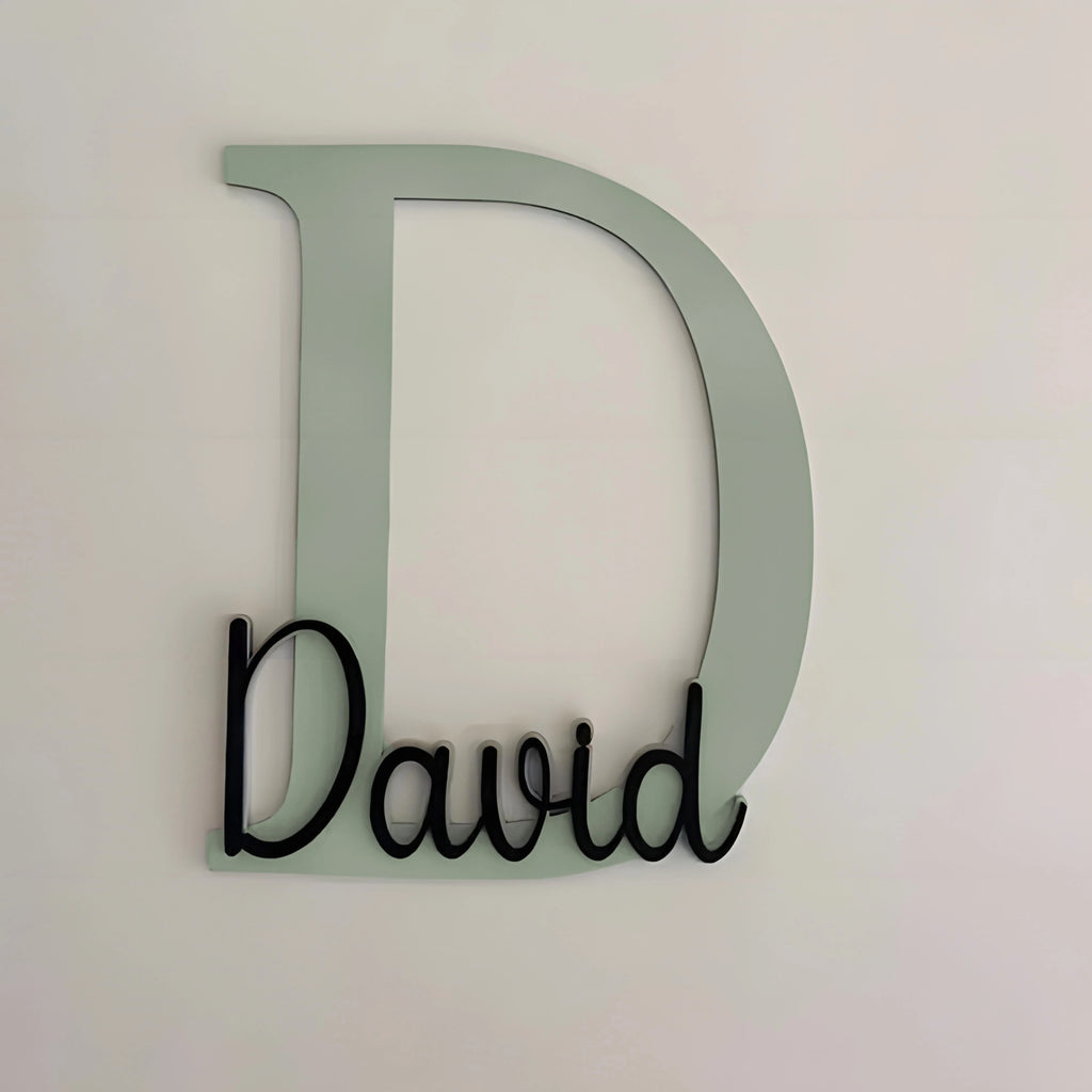 Wooden Name Plate for Children's Room - Customized Door Sign with Baby's Name Ideal Gift for Birth Baptism Wall Decor