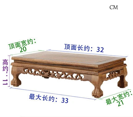 Natural Solid Wood Base for Figurines Statues Stone Bonsai Crafts Wooden Pedestal Display Stand Teapot Tea Pet Plate Vase Base