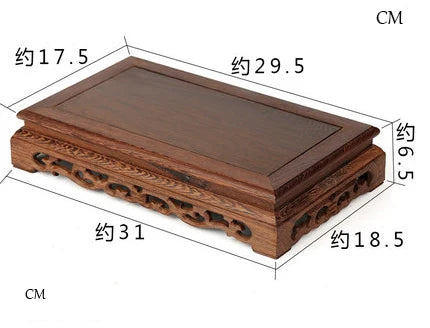 Natural Solid Wood Base for Figurines Statues Stone Bonsai Crafts Wooden Pedestal Display Stand Teapot Tea Pet Plate Vase Base