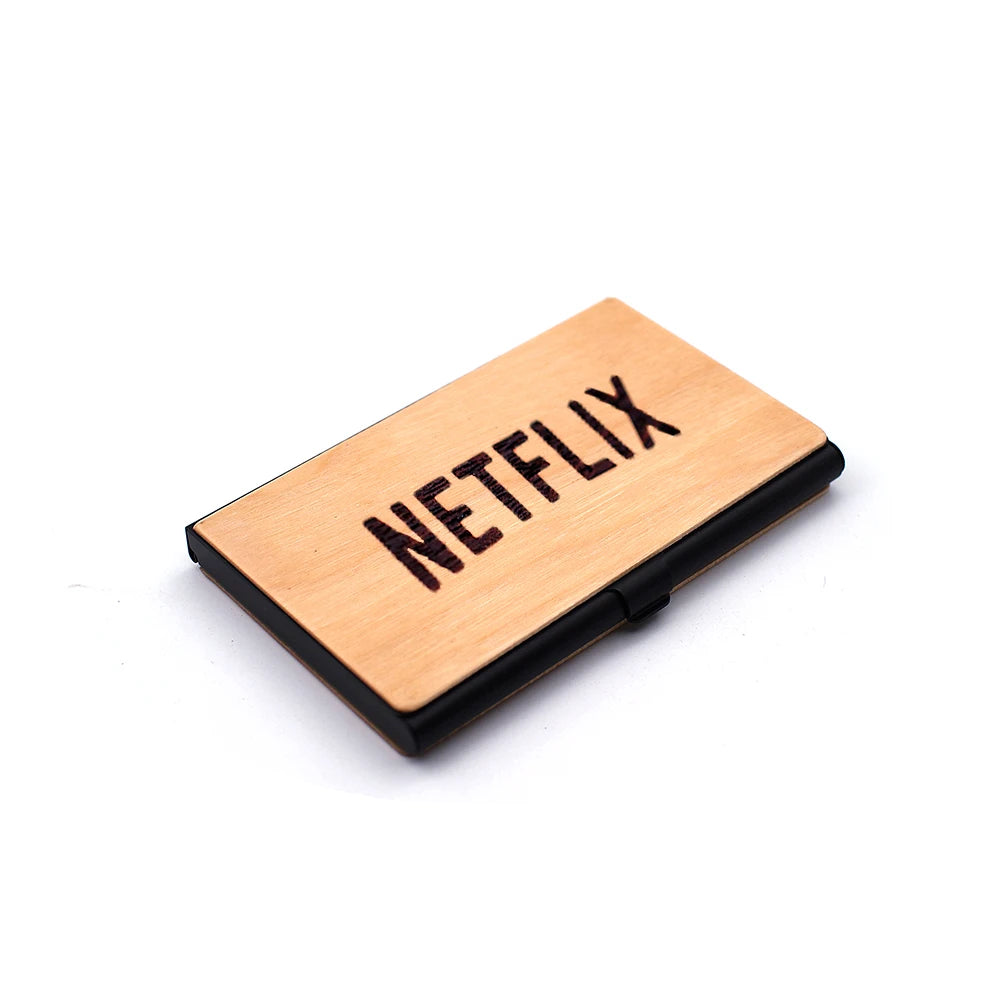 Wood Office Business Card Holder Wooden Clear Transparent Acrylic Counter Top Display Stand Desk Accessories hot sale