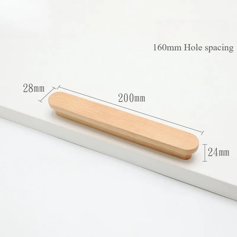 Wooden Cabinet Door, Cabinet, Wardrobe, Cabinet Door Handle, Modern Minimalist Solid Wood Handle, Drawer Door Handle