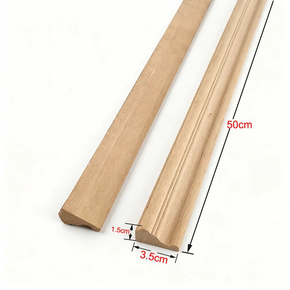 Wood Figurines Wood Applique Wood Decal Onlay Wood Carving Lines Carved Exquisite Natural Long Wooden Furniture Decor Lines Stra