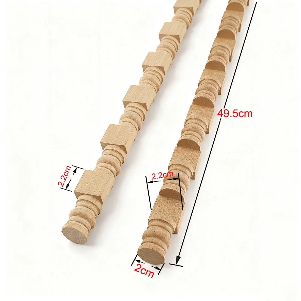 Wood Figurines Wood Applique Wood Decal Onlay Wood Carving Lines Carved Exquisite Natural Long Wooden Furniture Decor Lines Stra