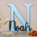 Wooden Name Plate for Children's Room - Customized Door Sign with Baby's Name Ideal Gift for Birth Baptism Wall Decor