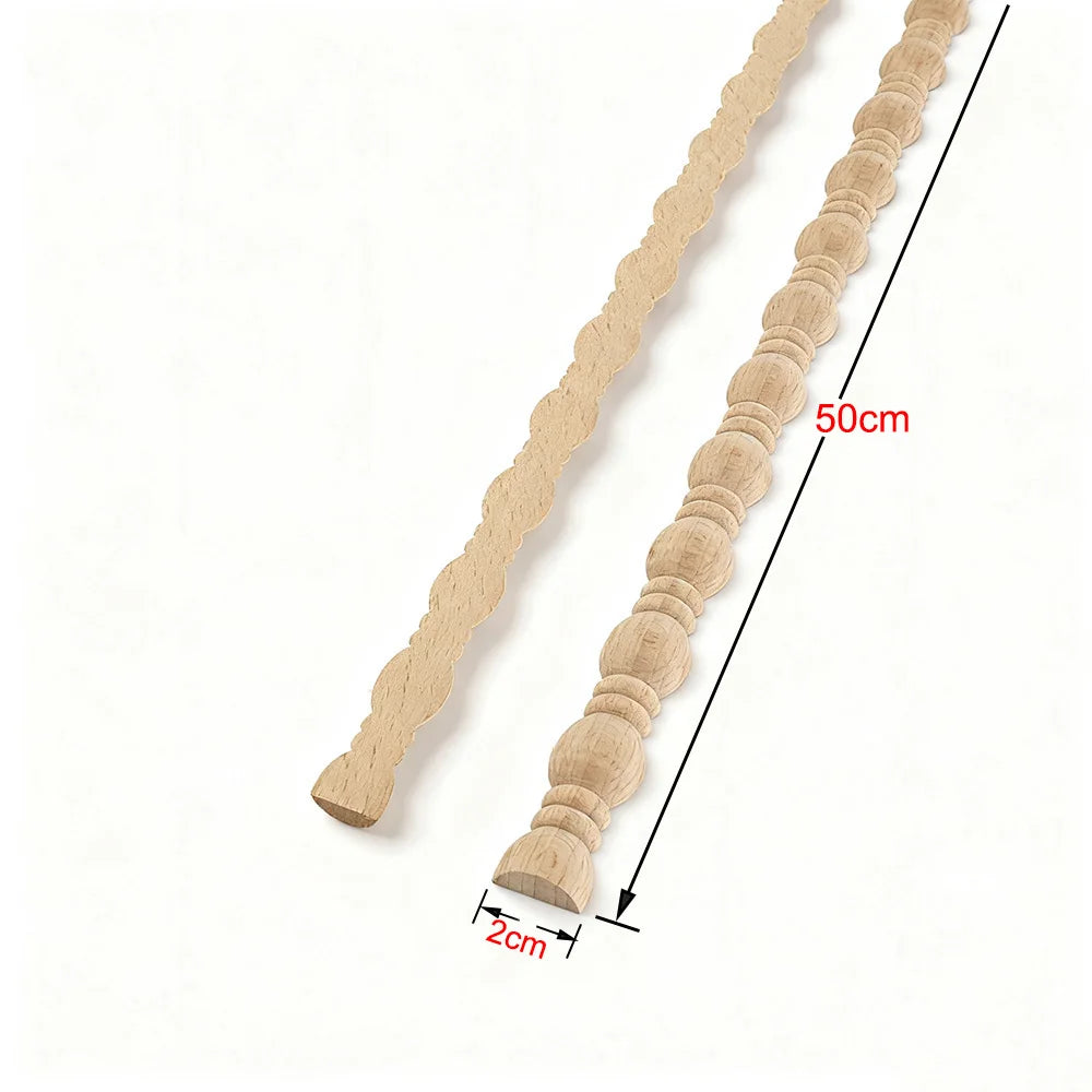 Wood Figurines Wood Applique Wood Decal Onlay Wood Carving Lines Carved Exquisite Natural Long Wooden Furniture Decor Lines Stra
