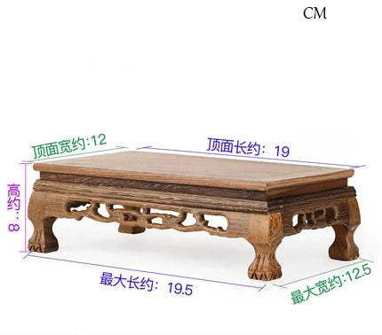 Natural Solid Wood Base for Figurines Statues Stone Bonsai Crafts Wooden Pedestal Display Stand Teapot Tea Pet Plate Vase Base