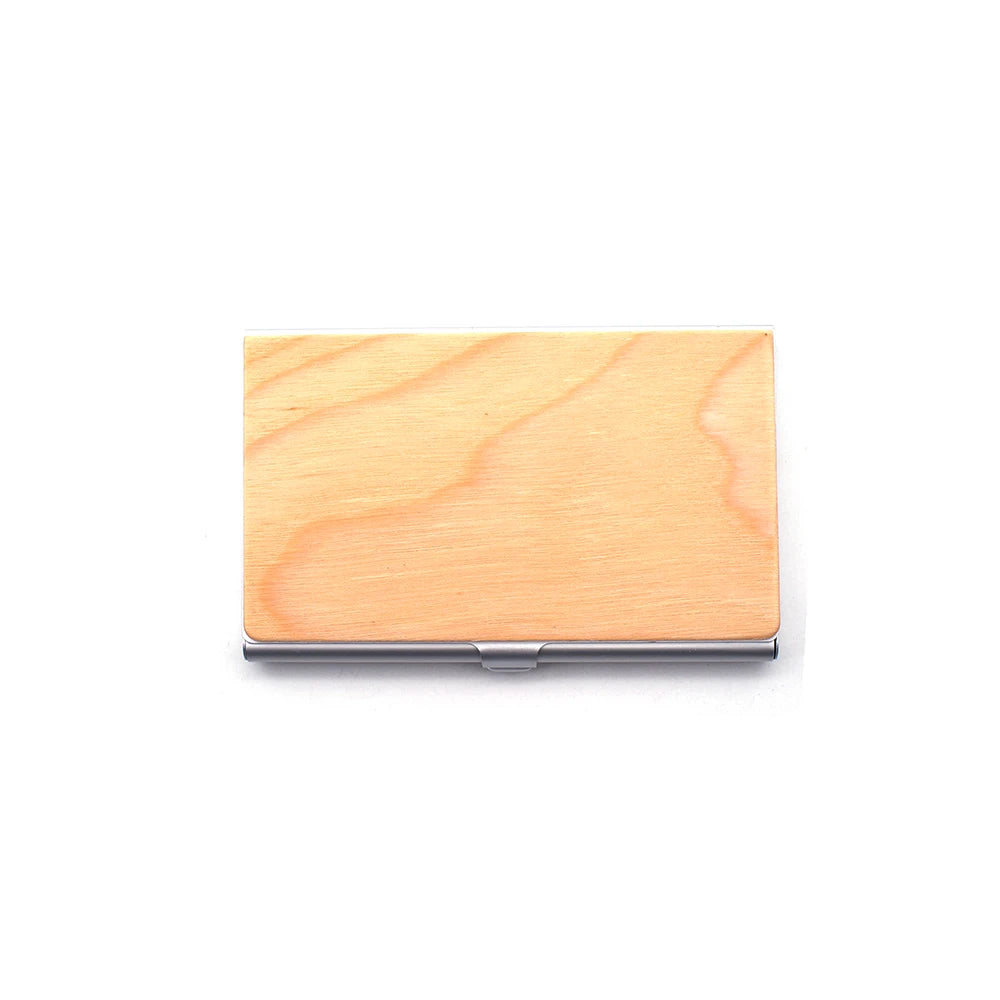 Wood Office Business Card Holder Wooden Clear Transparent Acrylic Counter Top Display Stand Desk Accessories hot sale