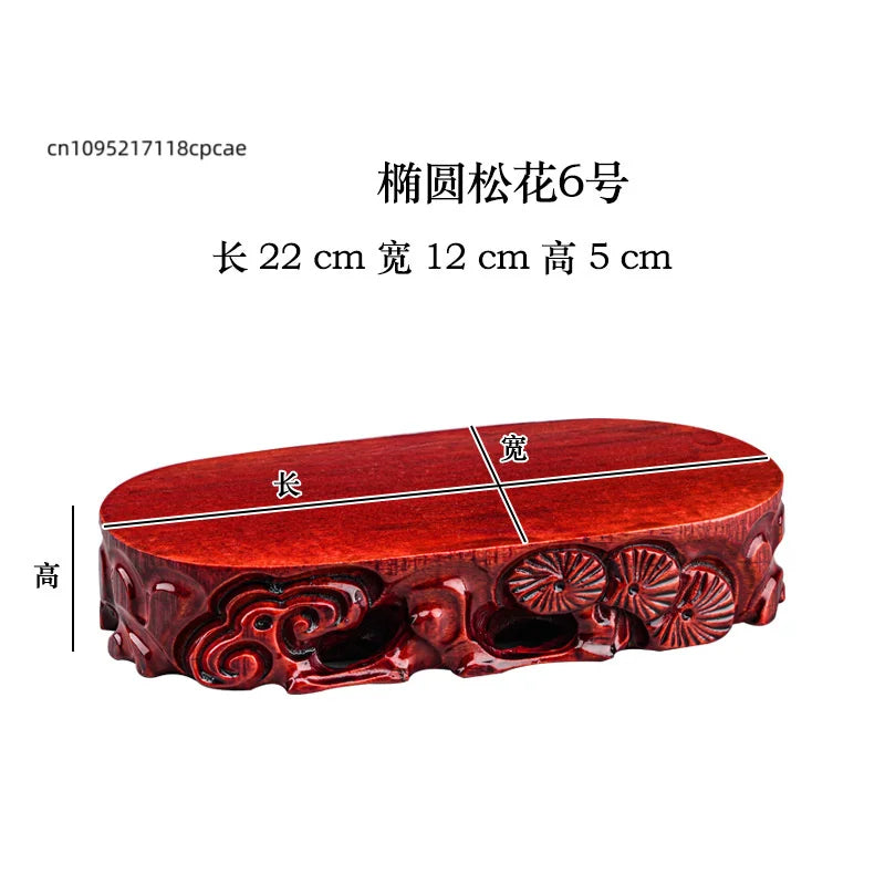 Wooden Display Stand for Crafts, Durable Base for Stone/Figurine/Vase Multi-size Decorative Pedestal for Home Decor