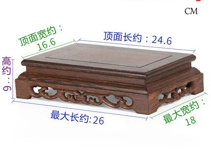 Natural Solid Wood Base for Figurines Statues Stone Bonsai Crafts Wooden Pedestal Display Stand Teapot Tea Pet Plate Vase Base