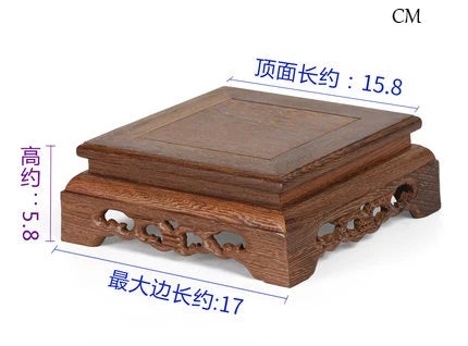 Natural Solid Wood Base for Figurines Statues Stone Bonsai Crafts Wooden Pedestal Display Stand Teapot Tea Pet Plate Vase Base