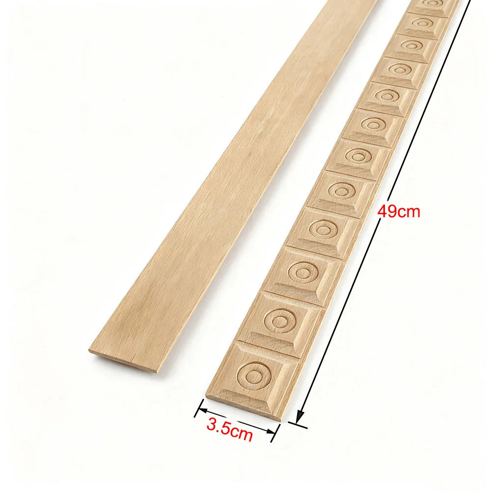 Wood Figurines Wood Applique Wood Decal Onlay Wood Carving Lines Carved Exquisite Natural Long Wooden Furniture Decor Lines Stra