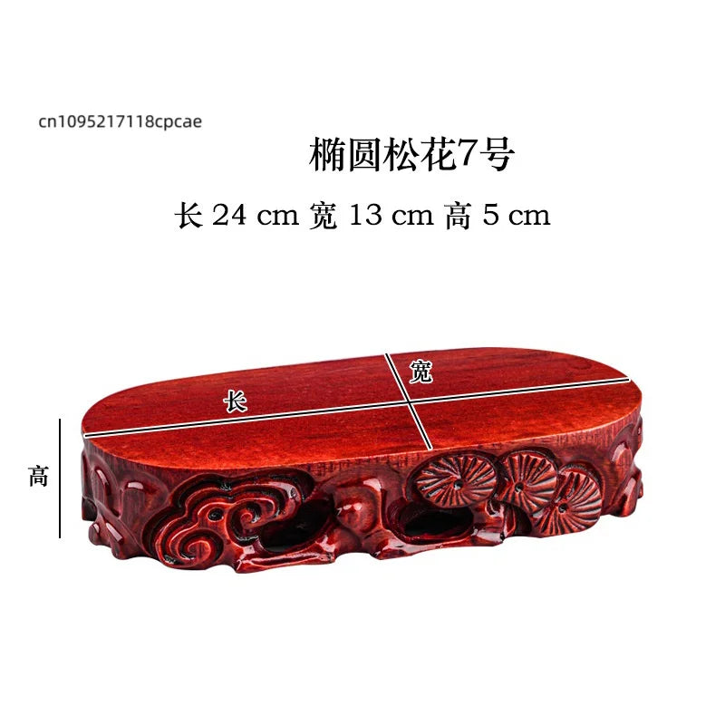 Wooden Display Stand for Crafts, Durable Base for Stone/Figurine/Vase Multi-size Decorative Pedestal for Home Decor
