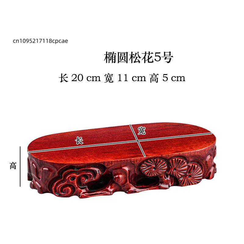Wooden Display Stand for Crafts, Durable Base for Stone/Figurine/Vase Multi-size Decorative Pedestal for Home Decor