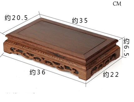 Natural Solid Wood Base for Figurines Statues Stone Bonsai Crafts Wooden Pedestal Display Stand Teapot Tea Pet Plate Vase Base