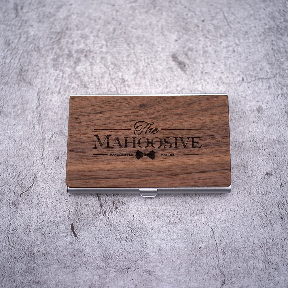Wood Office Business Card Holder Wooden Clear Transparent Acrylic Counter Top Display Stand Desk Accessories hot sale