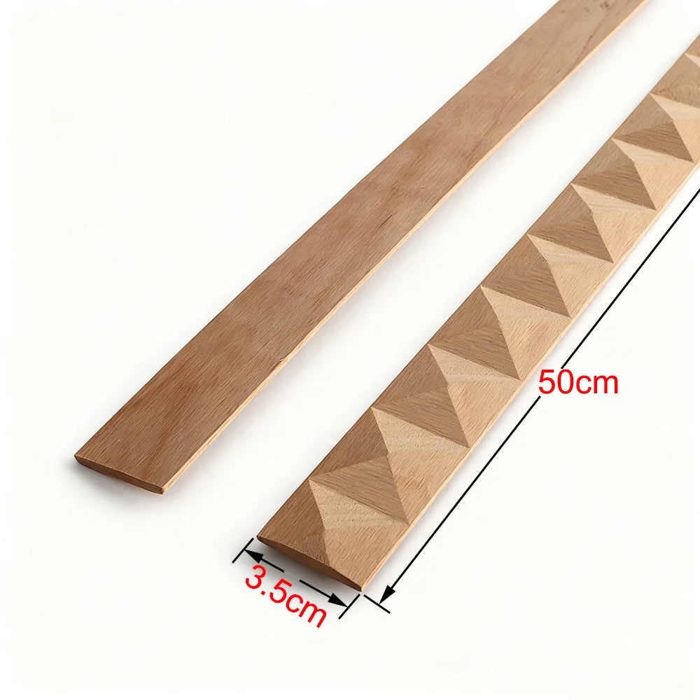 Wood Figurines Wood Applique Wood Decal Onlay Wood Carving Lines Carved Exquisite Natural Long Wooden Furniture Decor Lines Stra