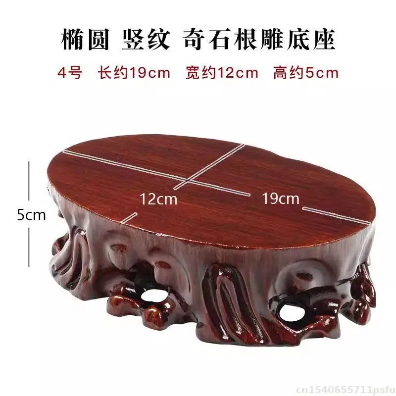 Wooden Display Stand - Multi-Purpose for Tea Sets, Bonsai Plants, Vases, Buddha Statues & Incense Burners | Decorative Shelf