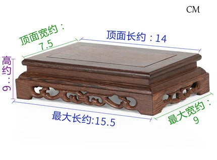 Natural Solid Wood Base for Figurines Statues Stone Bonsai Crafts Wooden Pedestal Display Stand Teapot Tea Pet Plate Vase Base