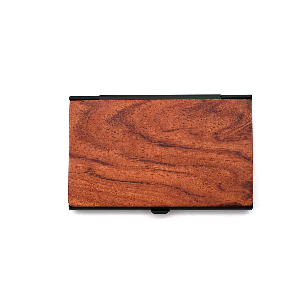 Wood Office Business Card Holder Wooden Clear Transparent Acrylic Counter Top Display Stand Desk Accessories hot sale