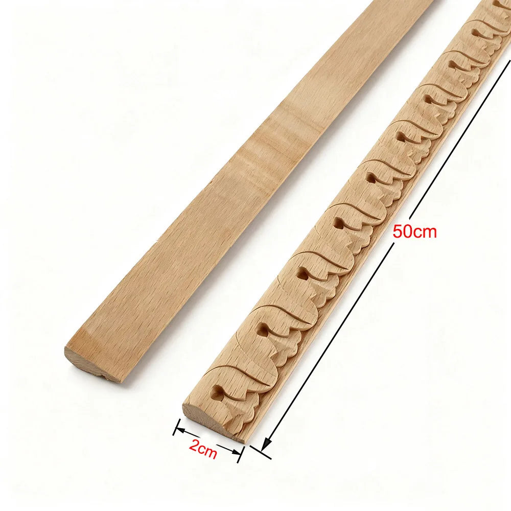 Wood Figurines Wood Applique Wood Decal Onlay Wood Carving Lines Carved Exquisite Natural Long Wooden Furniture Decor Lines Stra