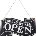 Wooden One Sided Store Open and Closed Signs for Business Hanging Sign Decorative Welcome Boards