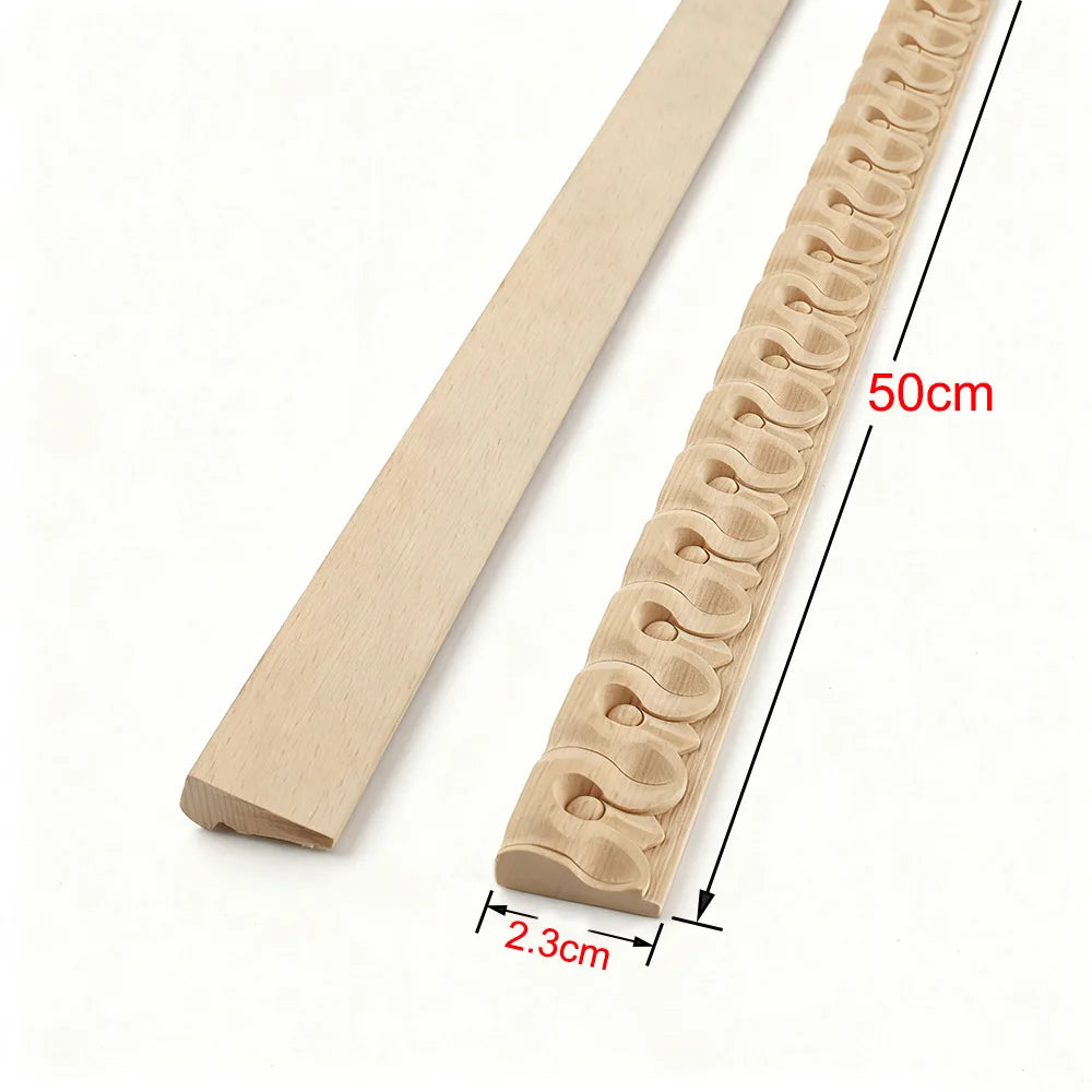 Wood Figurines Wood Applique Wood Decal Onlay Wood Carving Lines Carved Exquisite Natural Long Wooden Furniture Decor Lines Stra