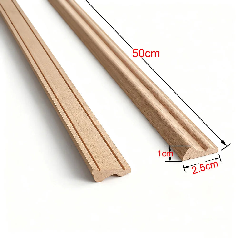 Wood Figurines Wood Applique Wood Decal Onlay Wood Carving Lines Carved Exquisite Natural Long Wooden Furniture Decor Lines Stra