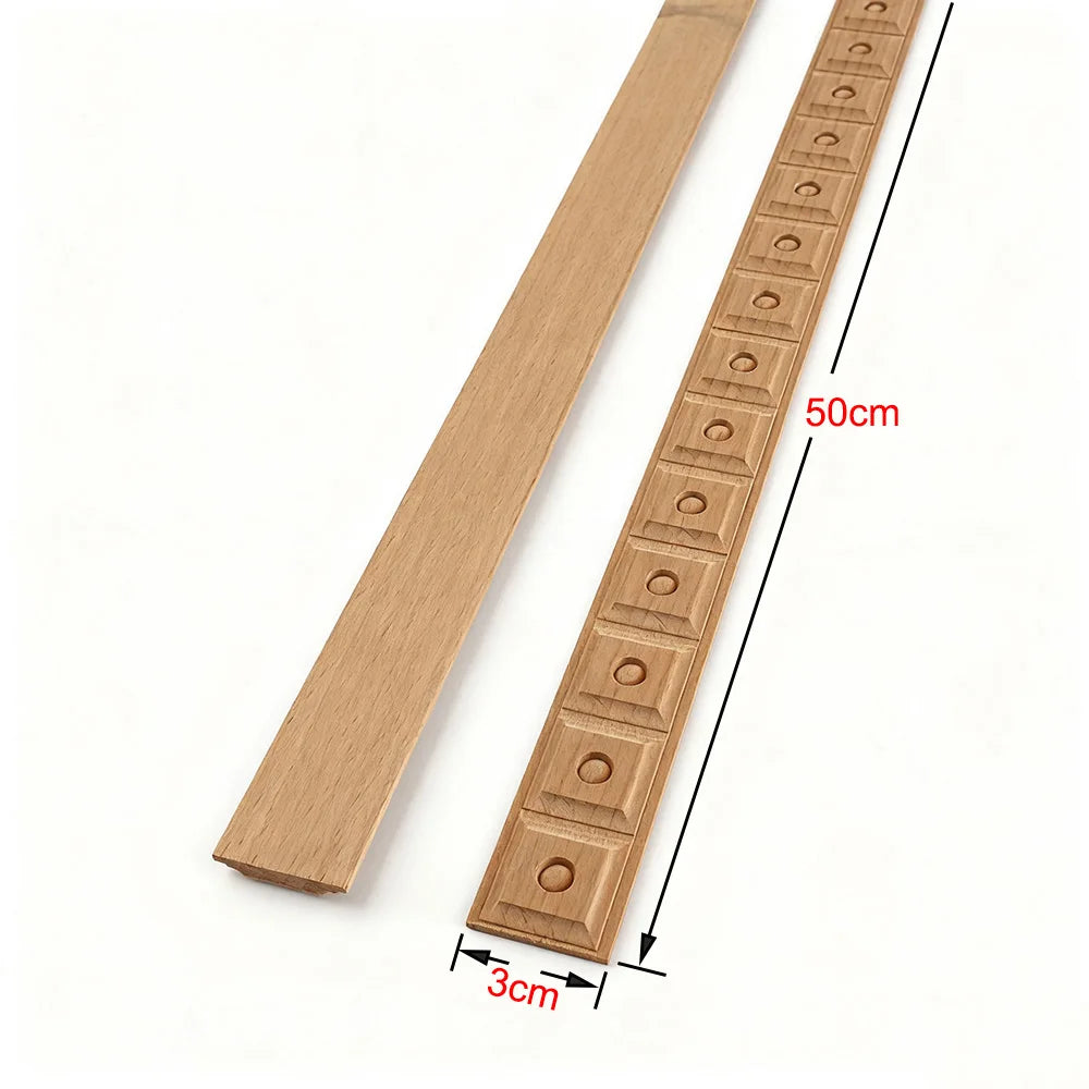 Wood Figurines Wood Applique Wood Decal Onlay Wood Carving Lines Carved Exquisite Natural Long Wooden Furniture Decor Lines Stra
