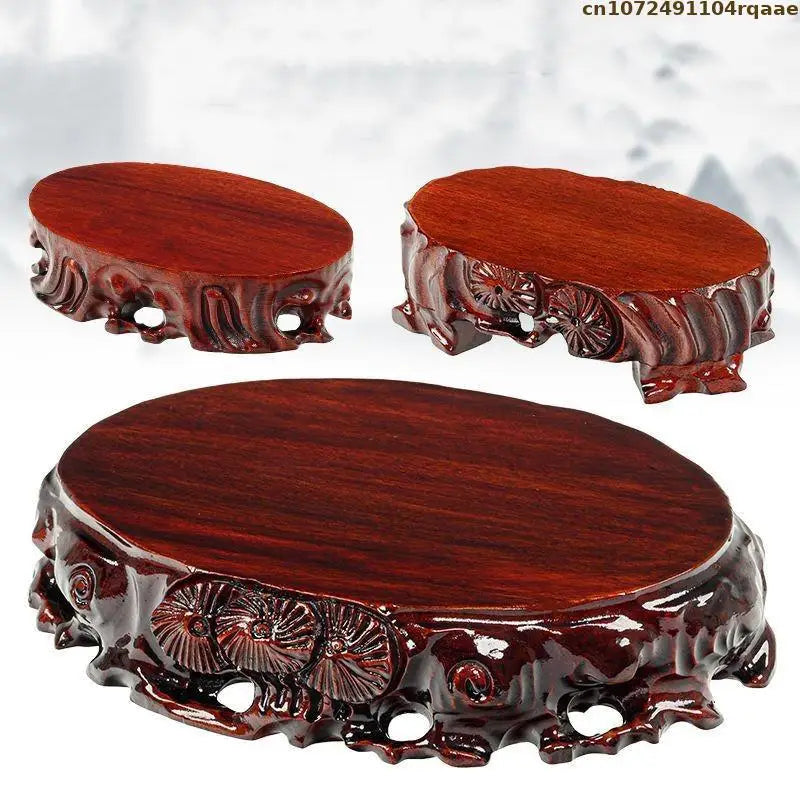 Wooden Display Stand - Multi-Purpose for Tea Sets, Bonsai Plants, Vases, Buddha Statues & Incense Burners | Decorative Shelf