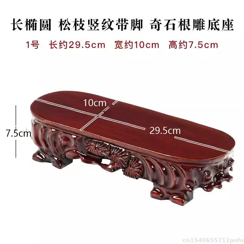 Wooden Display Stand - Multi-Purpose for Tea Sets, Bonsai Plants, Vases, Buddha Statues & Incense Burners | Decorative Shelf